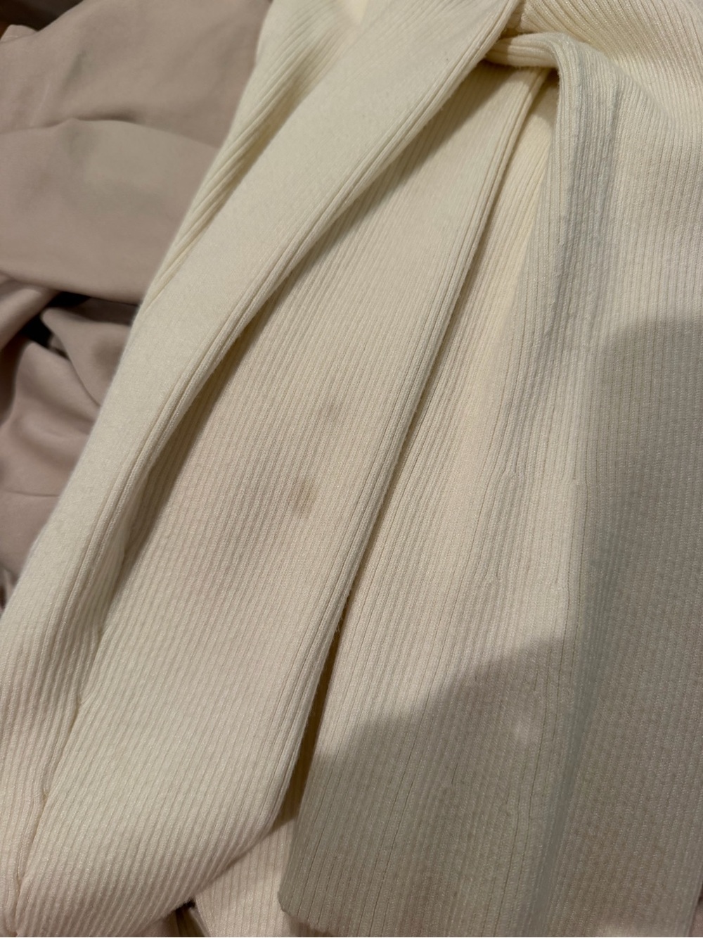 INTERMIX Ivory Button-Front Ribbed Collared Top - Picture 3 of 3